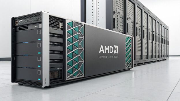 AMD EPYC 4005伺服器處理器於資料中心機架 AMD EPYC 4005伺服器處理器於資料中心機架