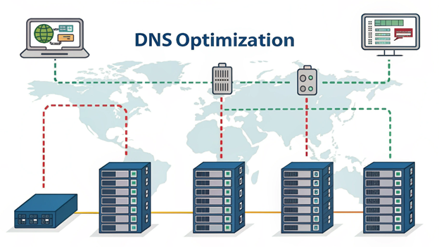 全球化业务DNS优化示意图