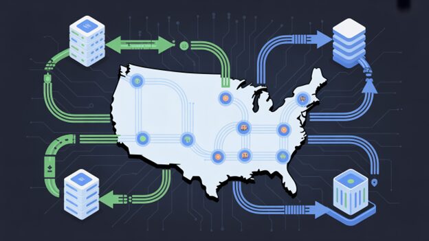 US hosting speed optimization technical diagram US hosting speed optimization technical diagram