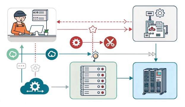 Japan server automated deployment workflow diagram