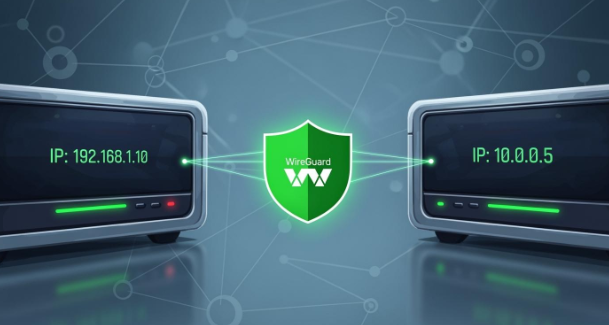 Diagram of WireGuard P2P IP address configuration