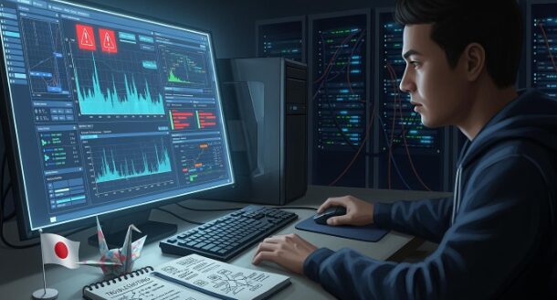 日本独立服务器高CPU占用监控画面