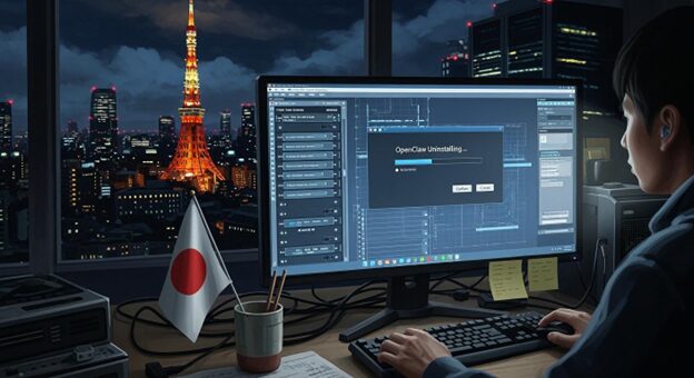 在日本伺服器安全卸載 OpenClaw 圖示