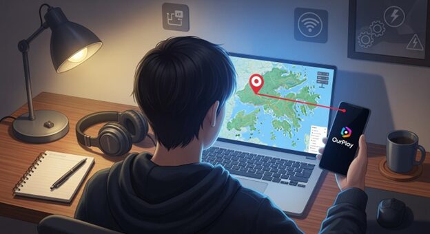 OurPlay 应用连接到香港游戏服务器 OurPlay 应用连接到香港游戏服务器