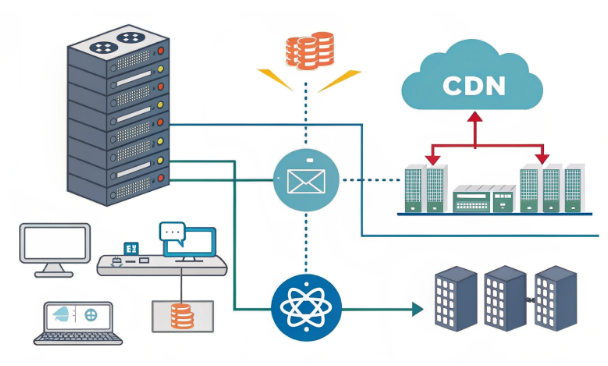 CDN working principle diagram for Hong Kong hosting optimization