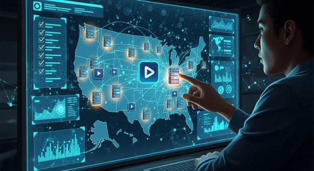 短影片平台使用的美國伺服器示意圖