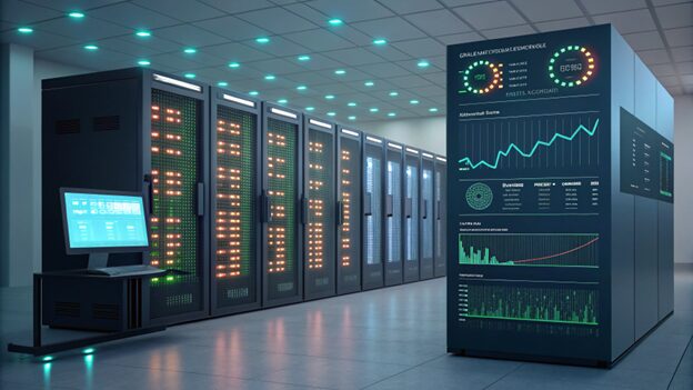 AI訓練在伺服器租用基礎設施上的GPU利用率時間線分析