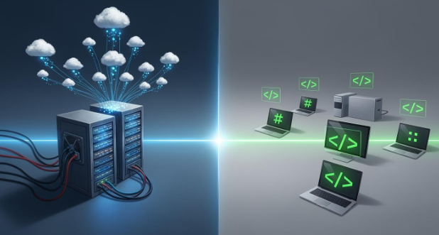 Comparison of server SaaS and self-hosted deployment