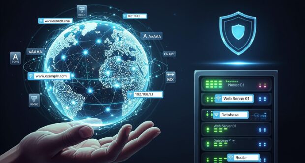 Diagram of stable public DNS server setup