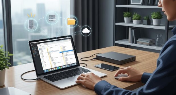 在 Mac 上存取 FTP 伺服器的操作畫面