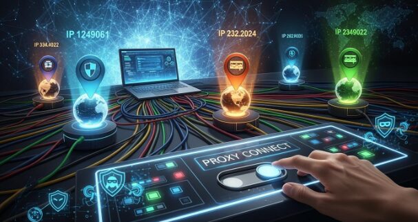 示意图：使用 Socks5 代理进行多 IP 切换