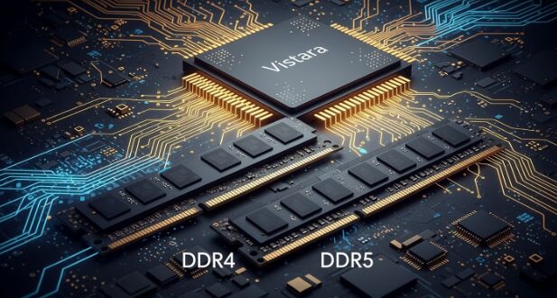 DDR4 vs DDR5 memory with ASIC Vistara bridge