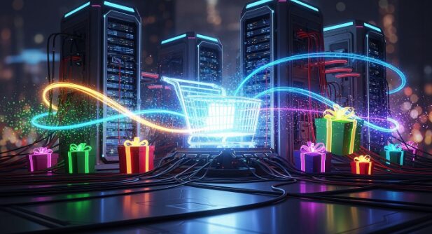 US servers handling peak holiday e-commerce traffic US servers handling peak holiday e-commerce traffic