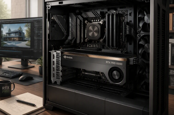NVIDIA RTX Pro 6000 GPU for AI and 3D work