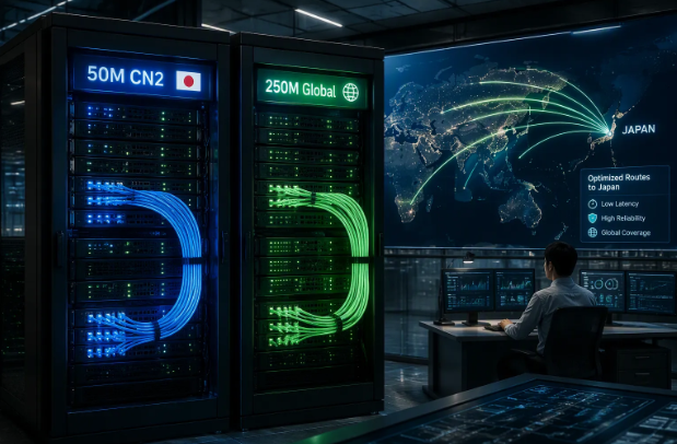 日本服务器 50M CN2 与 250M 全球带宽对比 日本服务器 50M CN2 与 250M 全球带宽对比