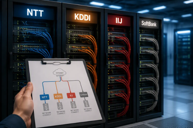 Japan NTT KDDI IIJ SoftBank server routes Japan NTT KDDI IIJ SoftBank server routes