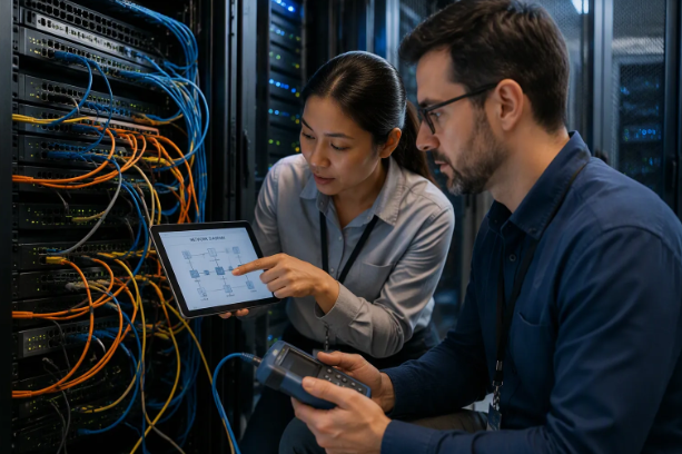 Linux 伺服器上容器命名空間、bridge 網路、主機介面與連接埠轉發路徑示意圖 Linux 伺服器上容器命名空間、bridge 網路、主機介面與連接埠轉發路徑示意圖